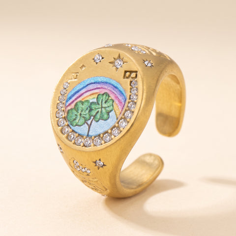 Four-Leaf Clover Ring