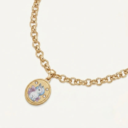 Moon Rabbit Necklace pendant and chain
